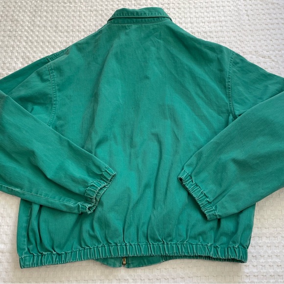 Vintage Polo Ralph Lauren USA Bomber Jacket XL Mens Teal Green Preppy - Picture 11 of 11